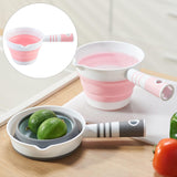 Maxbell Folding Water Ladle Dipper Scoop Cup for Garden Bathroom Camping Pink