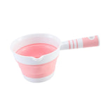Maxbell Folding Water Ladle Dipper Scoop Cup for Garden Bathroom Camping Pink