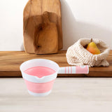 Maxbell Folding Water Ladle Dipper Scoop Cup for Garden Bathroom Camping Pink