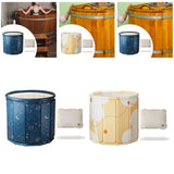 Maxbell Foldable Bathtub with Cushion and Drain Lightweight SPA Bath for Kids Adults blue