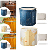 Maxbell Foldable Bathtub with Cushion and Drain Lightweight SPA Bath for Kids Adults blue