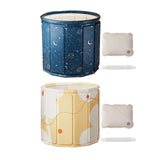 Maxbell Foldable Bathtub with Cushion and Drain Lightweight SPA Bath for Kids Adults blue