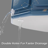 Maxbell Foldable Bathtub with Cushion and Drain Lightweight SPA Bath for Kids Adults blue