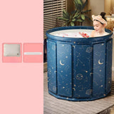 Maxbell Foldable Bathtub with Cushion and Drain Lightweight SPA Bath for Kids Adults blue