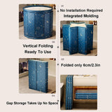 Maxbell Foldable Bathtub with Cushion and Drain Lightweight SPA Bath for Kids Adults blue