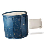 Maxbell Foldable Bathtub with Cushion and Drain Lightweight SPA Bath for Kids Adults blue