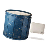 Maxbell Foldable Bathtub with Cushion and Drain Lightweight SPA Bath for Kids Adults blue