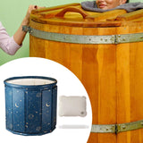 Maxbell Foldable Bathtub with Cushion and Drain Lightweight SPA Bath for Kids Adults blue