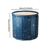 Maxbell Foldable Bathtub with Cushion and Drain Lightweight SPA Bath for Kids Adults blue