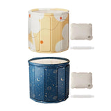 Maxbell Foldable Bathtub with Cushion and Drain Lightweight SPA Bath for Kids Adults blue