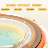 Maxbell Foldable Bathtub with Cushion and Drain Lightweight SPA Bath for Kids Adults yellow