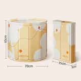 Maxbell Foldable Bathtub with Cushion and Drain Lightweight SPA Bath for Kids Adults yellow