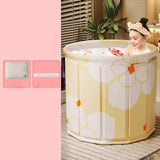 Maxbell Foldable Bathtub with Cushion and Drain Lightweight SPA Bath for Kids Adults yellow