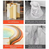 Maxbell Foldable Bathtub with Cushion and Drain Lightweight SPA Bath for Kids Adults yellow