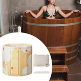 Maxbell Foldable Bathtub with Cushion and Drain Lightweight SPA Bath for Kids Adults yellow