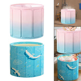 Maxbell Foldable Bathtub PVC Space Saving Storage for Camping Home Portable Bath Tub pink blue