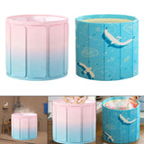 Maxbell Foldable Bathtub PVC Space Saving Storage for Camping Home Portable Bath Tub pink blue