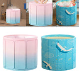 Maxbell Foldable Bathtub PVC Space Saving Storage for Camping Home Portable Bath Tub pink blue