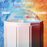Maxbell Foldable Bathtub PVC Space Saving Storage for Camping Home Portable Bath Tub pink blue