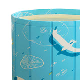 Maxbell Foldable Bathtub PVC Space Saving Storage for Camping Home Portable Bath Tub blue