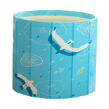 Maxbell Foldable Bathtub PVC Space Saving Storage for Camping Home Portable Bath Tub blue