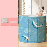 Maxbell Foldable Bathtub PVC Space Saving Storage for Camping Home Portable Bath Tub blue