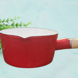 Maxbell Enamel Milk Pot Heating Milk Lightweight 1000ml 14cm Flat Breakfast Pot