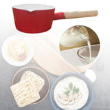 Maxbell Enamel Milk Pot Heating Milk Lightweight 1000ml 14cm Flat Breakfast Pot