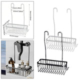 Maxbell Hanging Shower Rack Sturdy Shower Shelves for Shower Accessories Sponge Soap Silver