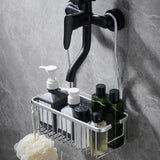 Maxbell Hanging Shower Rack Sturdy Shower Shelves for Shower Accessories Sponge Soap Silver