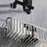 Maxbell Hanging Shower Rack Sturdy Shower Shelves for Shower Accessories Sponge Soap Silver