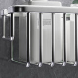 Maxbell Hanging Shower Rack Sturdy Shower Shelves for Shower Accessories Sponge Soap Silver