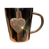 Maxbell Stainless Steel Mug for Women Creative Decorative with Large Handle Milk Cup