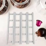 Maxbell 4Pcs Wall or Cabinet Mounted Adjustable Coffee Capsule Holder for Hotels Bar