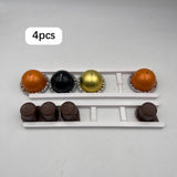 Maxbell 4Pcs Wall or Cabinet Mounted Adjustable Coffee Capsule Holder for Hotels Bar