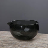 Maxbell Matcha Bowl with Spout Ceremonial Matcha Chawan for Cold Brew Cold/Hot Water Black