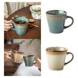 Maxbell Ceramic Coffee Mug 480ml Porcelain Milk Tea Cup for Hotel Birthday Gift Home Green