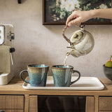 Maxbell Ceramic Coffee Mug 480ml Porcelain Milk Tea Cup for Hotel Birthday Gift Home Green