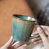 Maxbell Ceramic Coffee Mug 480ml Porcelain Milk Tea Cup for Hotel Birthday Gift Home Green