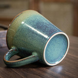 Maxbell Ceramic Coffee Mug 480ml Porcelain Milk Tea Cup for Hotel Birthday Gift Home Green