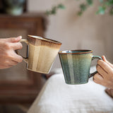 Maxbell Ceramic Coffee Mug 480ml Porcelain Milk Tea Cup for Hotel Birthday Gift Home Green