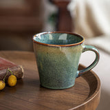 Maxbell Ceramic Coffee Mug 480ml Porcelain Milk Tea Cup for Hotel Birthday Gift Home Green