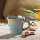 Maxbell Ceramic Coffee Mug 480ml Porcelain Milk Tea Cup for Hotel Birthday Gift Home Green