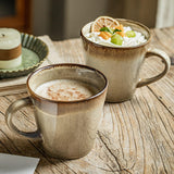 Maxbell Ceramic Coffee Mug 480ml Porcelain Milk Tea Cup for Hotel Birthday Gift Home Beige