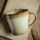 Maxbell Ceramic Coffee Mug 480ml Porcelain Milk Tea Cup for Hotel Birthday Gift Home Beige
