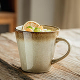 Maxbell Ceramic Coffee Mug 480ml Porcelain Milk Tea Cup for Hotel Birthday Gift Home Beige