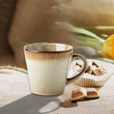 Maxbell Ceramic Coffee Mug 480ml Porcelain Milk Tea Cup for Hotel Birthday Gift Home Beige