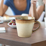 Maxbell Ceramic Coffee Mug 480ml Porcelain Milk Tea Cup for Hotel Birthday Gift Home Beige