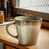 Maxbell Ceramic Coffee Mug 480ml Porcelain Milk Tea Cup for Hotel Birthday Gift Home Beige