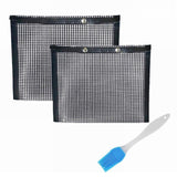 Maxbell Mesh Barbecue Pouch Portable Mesh Grilling Bag for Cooking Gathering Outdoor 24cmx14cm